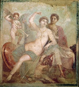 Mars and Venus from the House of Mars and Venus, Pompeii by Roman