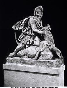 Mithras killing a bull by Roman
