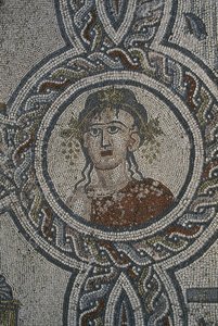 Mosaic of the Four Seasons, House of Dionysos (detail) by Roman