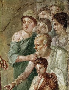 Pan musician, among the nymphs (fresco)