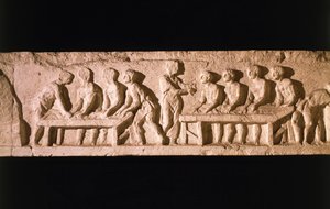 Relief Depicting Bakery, from the Tomb of Eurysaces the Baker, at Porta Maggiore, Rome, 50-20 BC by Roman