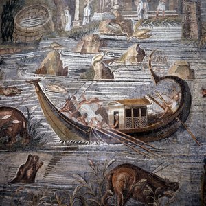River vessel of the 1st century BC. (Detail) by Roman