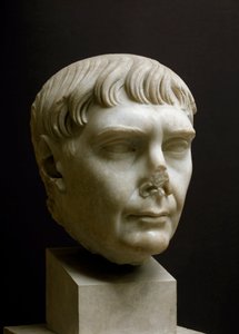 Marble head of Emperor Trajan (Marcus Ulpius Traianus) (53-117 AD) by Roman
