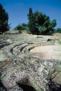 Roman Remains of Pollentia, Detail of Amphitheatre, Alcudia, Mallorca, Spain