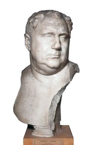 Roman art: Bust of Vitellius, Roman Emperor, 2nd century (marble) by Roman
