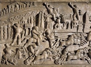 Low relief representing chariot races at the Circus Maximus in Rome
