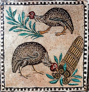 Mosaic Representing Guinea Fowl (1st or 2nd Century BC)