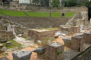 Roman Art: View of the Roman Theatre, Trieste Italy by Roman