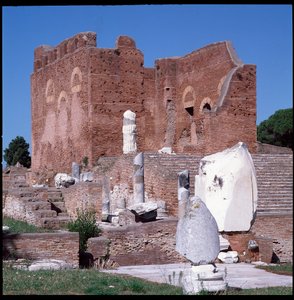 Roman Art: View of the Ruins of the Capitol, Archaeological Site of Ostia
