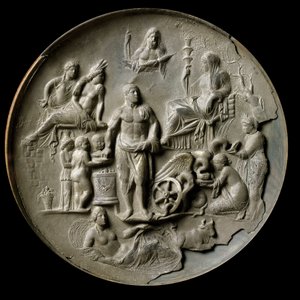 Silver patera of Aquileia with an allegory of fertility by Roman