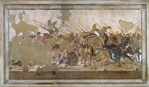 The Battle of Issos won by Alexander the Great against Darios III Codoman by Roman