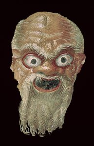 Theatre Mask, East Wall, Oecus 5 (detail) by Roman