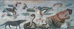 Animals in the Nile, from the House of the Faun, Pompeii by Roman