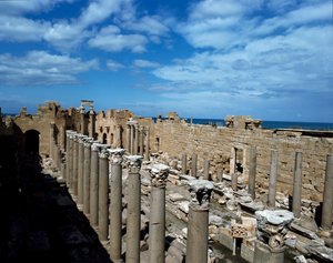 View of the Basilica, built as a court of justice, 3rd century by Roman