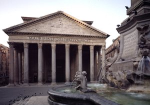 View of the Pantheon, 27-125 AD by Roman