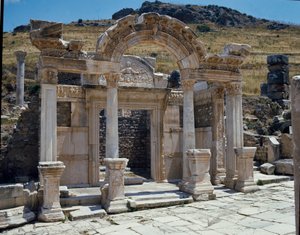 View of the Temple of Hadrian on the Street of Curetes