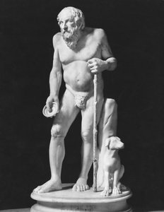 Diogenes asking for alms, High Imperial Period