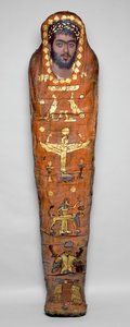 Mummy of a young man, with encaustic portrait, from El-Hibeh by Roman Period Egyptian