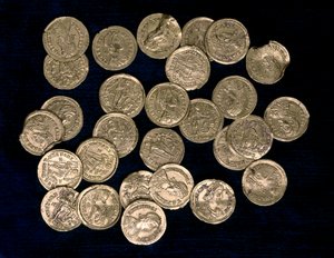 28 Coins from the Period of the Western Roman Emperor Flavius Honorius and the Eastern Roman Emperor Flavius Arcadius