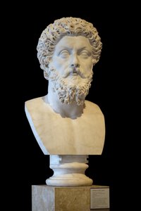 Bust of the Roman Emperor Mark Aurele (121 - 180 AD)