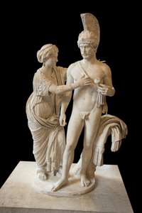 Imperial Couple in Mars and Venus (between 120 and 140 AD) marble sculpture by Roman Roman