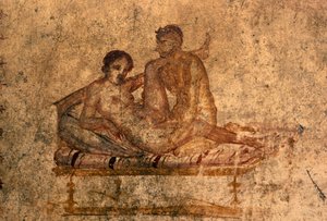 Erotic fresco from House of Vettii, Pompeii