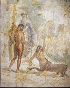Fresco Depicting Hercules, Deianira and Hyllus Crossing River Evenus
