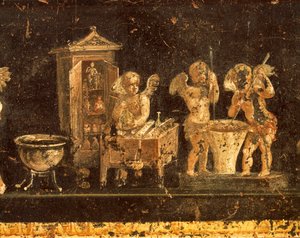 Fresco from House of Vetti, Pompeii, Campania, Roman Civilization