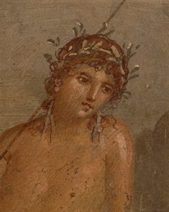 Italy, Campania Region, Naples Province, Pompei, House of Marco Lucrezio Frontone Fresco depicting Narcissus by pond by Roman Roman