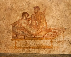 Erotic Fresco from House of Vettii, Pompei by Roman Roman
