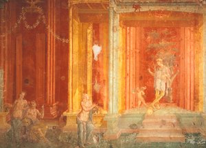 Mural depicting Iphigenia in Tauris, House of Pinarius Cerialis, Pompeii, Campania, Italy by Roman Roman