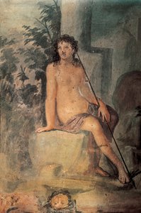 Narcissus at Fountain, fresco from House of Loreio Tiburtino, Pompeii, Campania, Roman Civilization