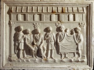 Low Relief Mold Representing Fabric and Tapestries