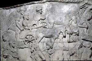 The Roman army in progress, Mould of 1862 reproducing the bas-reliefs of the column of Trajan
