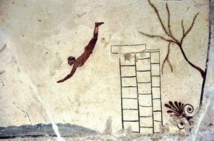 Roman Wall Painting of the Tomb Called the Diver by Roman Roman
