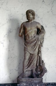 Statue of Aesculapus, god of medicine in the Roman religion. Louvre Museum, Paris by Roman Roman