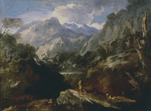 Landscape with waterfall
