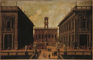View of the Piazza del Campidoglio, Rome
