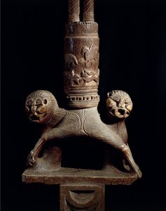 Detail of Easter Candlestick with Lions