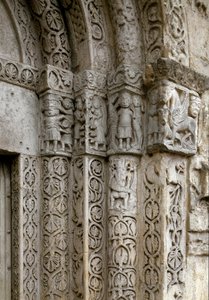 Detail of the facade right side of the gate of the Basilica, early 12th century by Romanesque