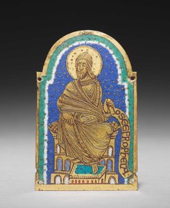 Plaque: Seated Prophet from a Reliquary Shrine: Osea (Hosea) by Romanesque