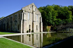 Romanesque Architecture: Exterior View of the Forge of the Cistercian Abbey of Fontenay, Burgundy, Late 12th Century