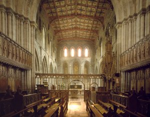 Romanesque art: internal view of the church of Saint David