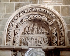 South portal: the annunciation, the visitation, the nativity and adoration of magi (sculpture)