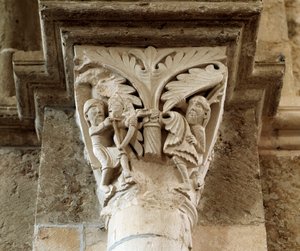 The death of Cain (carved capital) by Romanesque