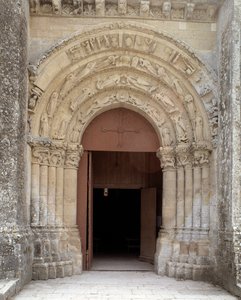 View of the central portal