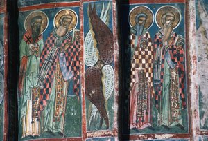 Detail of painting, south apse of the church by Romanian School