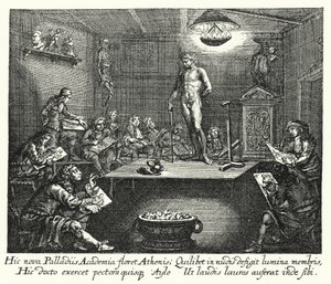 The Academy by Romeyn de (after) Hooghe