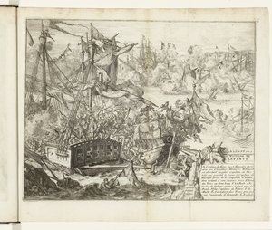 Battle of Lepanto, 1571 Victory of Lepanto (title on object) Wars of Flanders (series title) by Romeyn de Hooghe (attributed to)