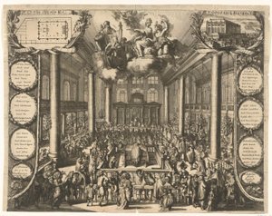 Inauguration of the Portuguese Synagogue in Amsterdam, 1675 by Romeyn de Hooghe
